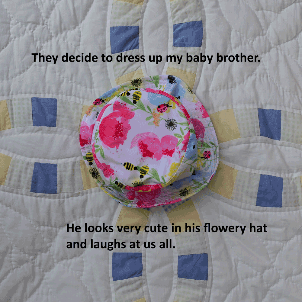 flowery hat